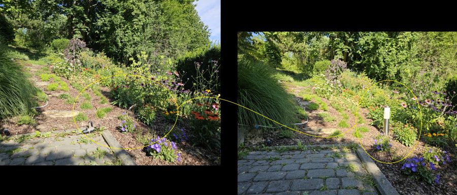 Lampa ogrodowa przed i po montażu – Kraków